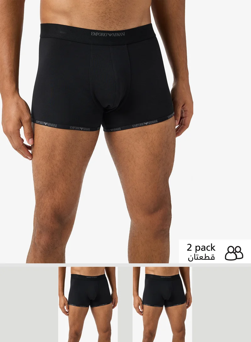 EMPORIO ARMANI  2 Pack Of Logo Boxers for Men | Best Price UAE